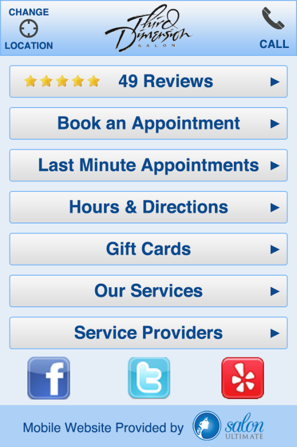 screenshot of Salon Ultimate